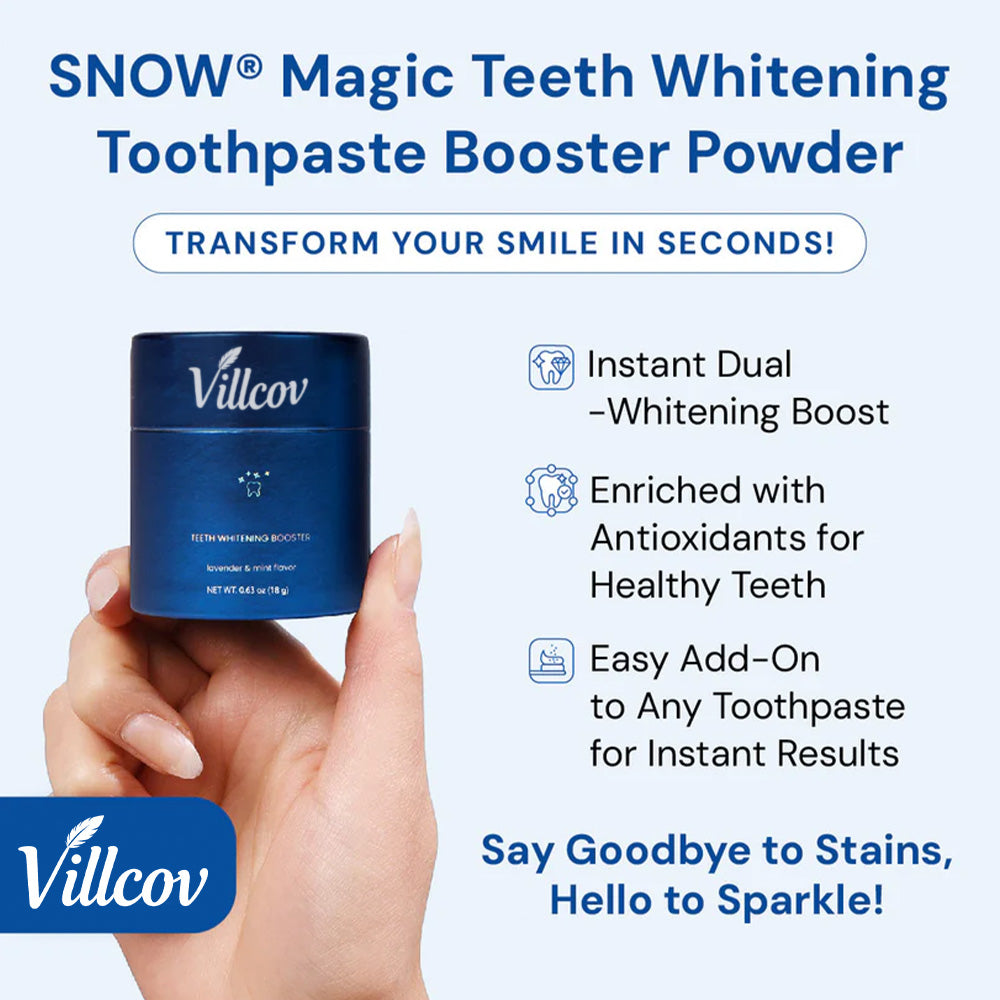 Magic Whitening Toothpaste Villcov Powder with Hydroxyapatite - World's First & Only! Sprinkle or Dip!