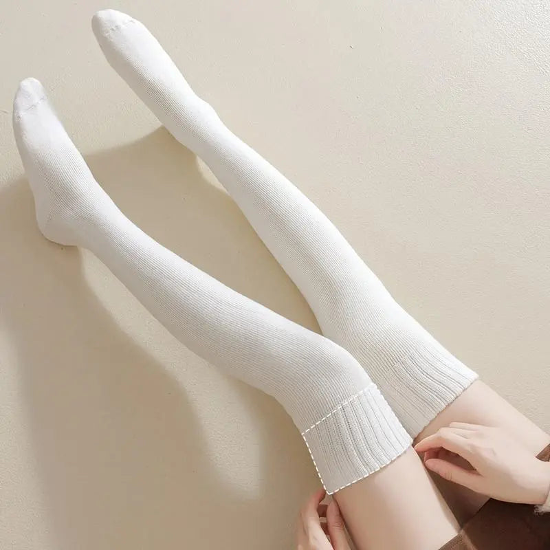 Fleece-Lined Over the Knee Socks - 3 Pack