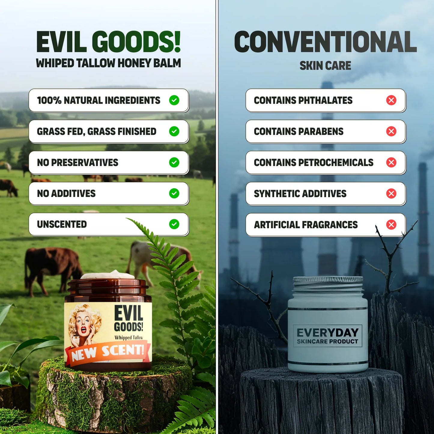 Whipped Tallow and Manuka Honey Moisturizer