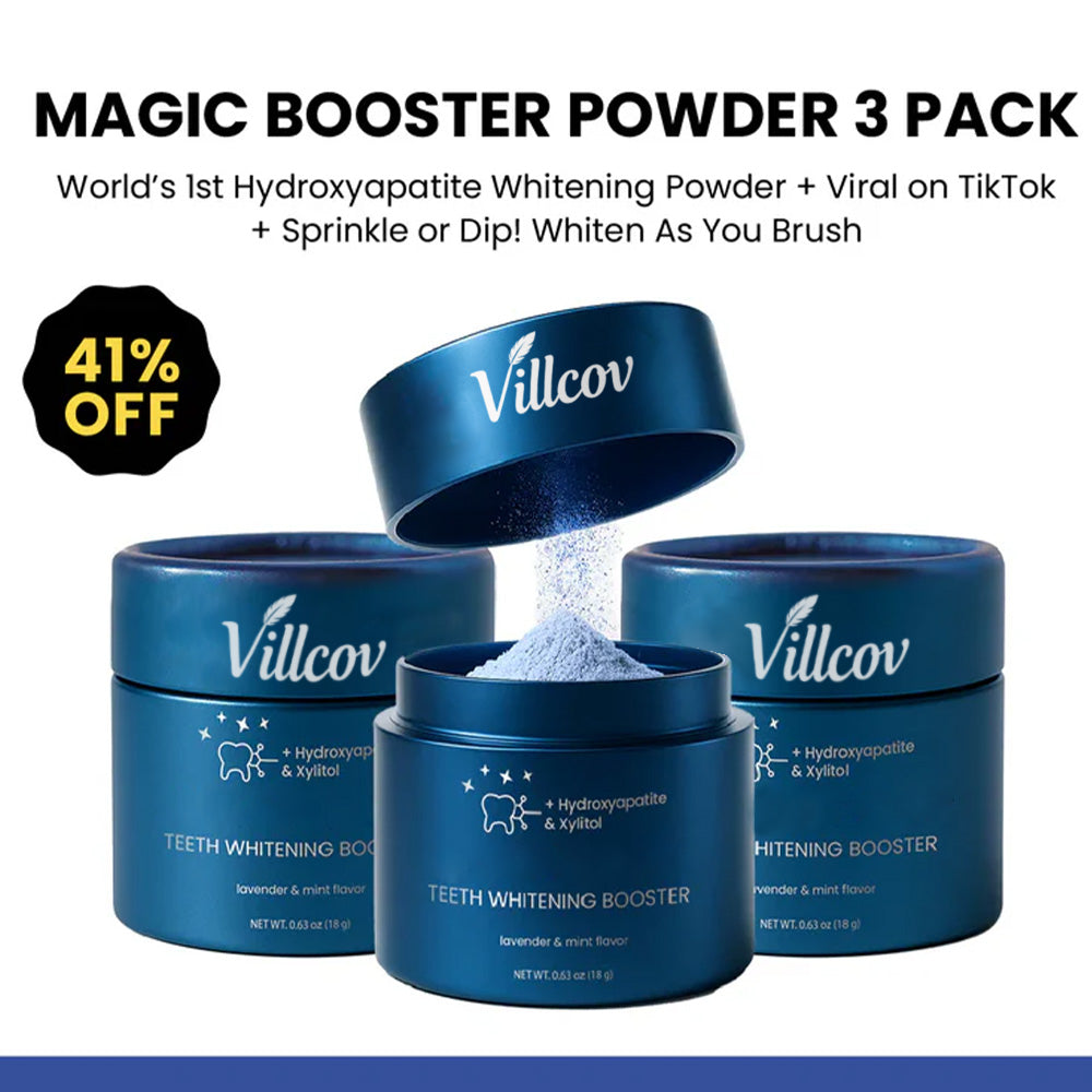 Magic Whitening Toothpaste Villcov Powder with Hydroxyapatite - World's First & Only! Sprinkle or Dip!