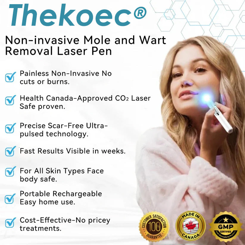 Thekoec® Medical-Grade Laser Pen 🌏 (Powered by CO₂ laser technology – effectively removes moles, warts, skin tags, pigmentation spots, and other skin imperfections)🔥