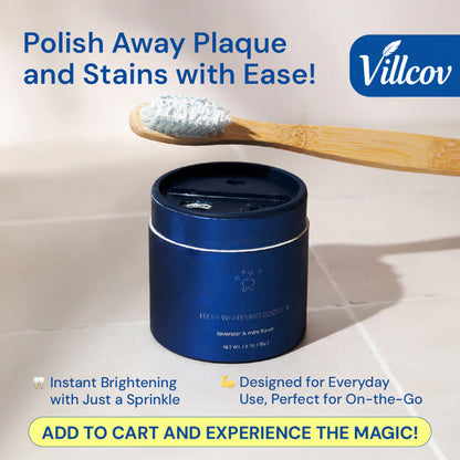 Magic Whitening Toothpaste Villcov Powder with Hydroxyapatite - World's First & Only! Sprinkle or Dip!