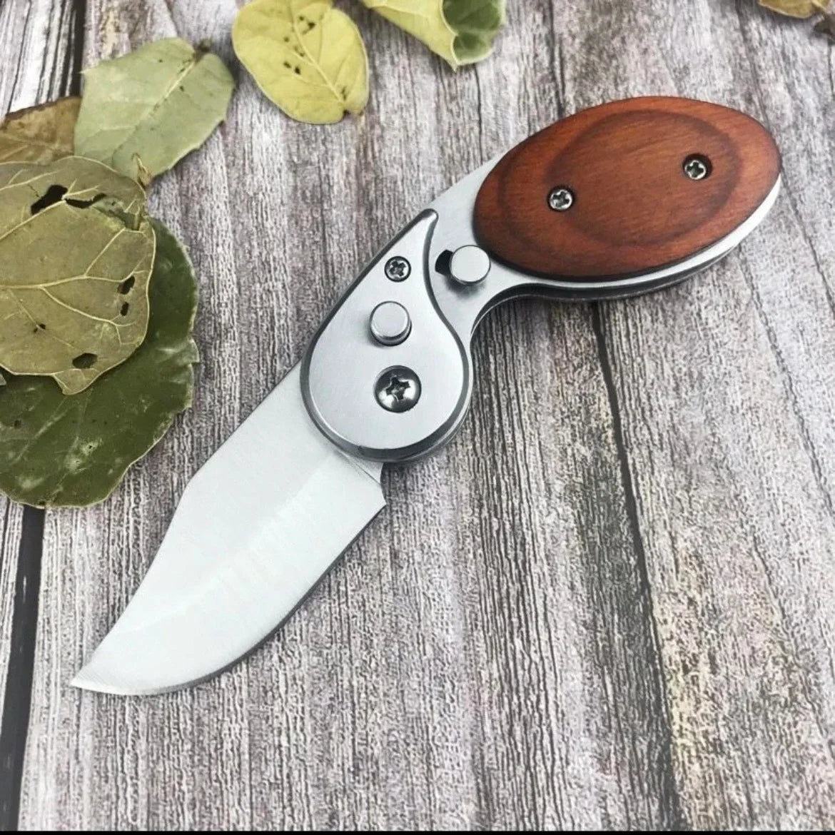 🔥LAST DAY 70% OFF🔥 Wood Handle Outdoor Mini Folding Knife2