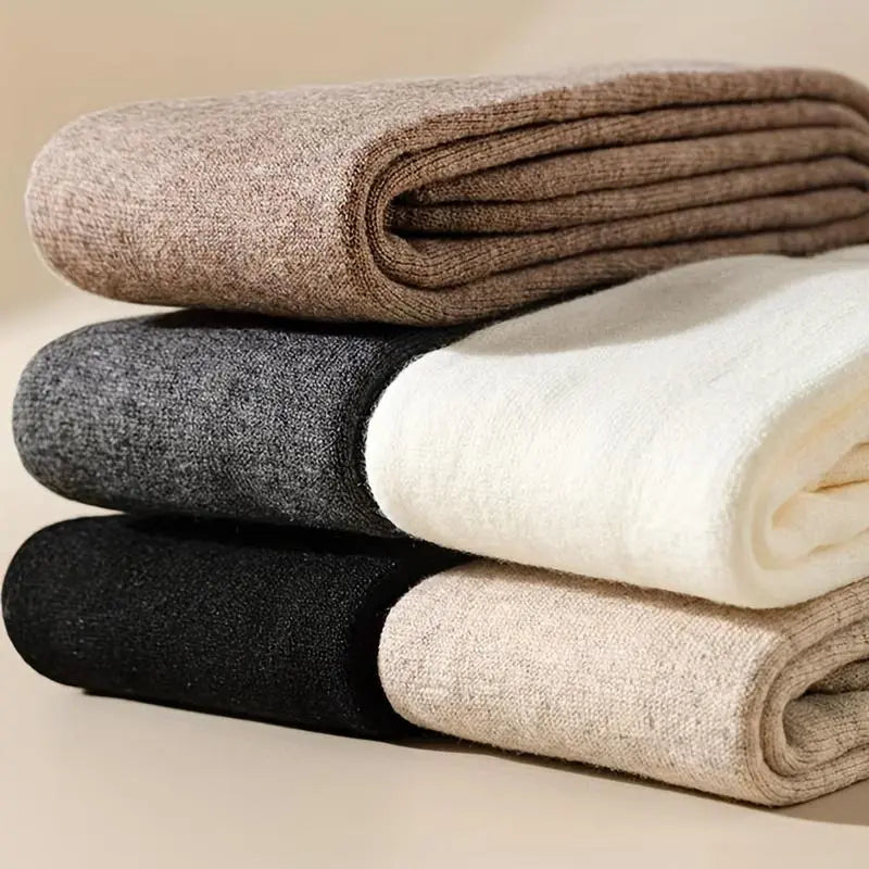 Fleece-Lined Over the Knee Socks - 3 Pack