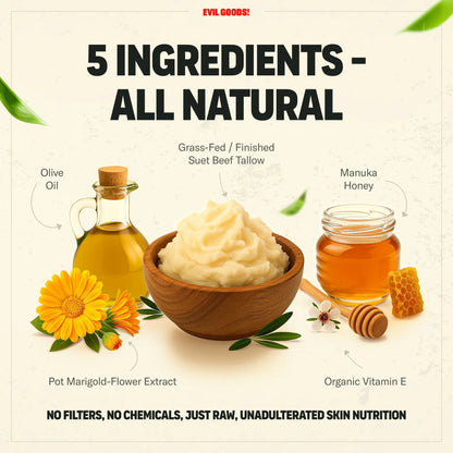 Whipped Tallow and Manuka Honey Moisturizer