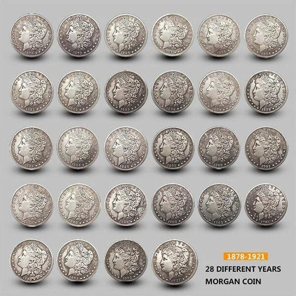 [Complete Set]1878-1921 Morgan Silver Dollar 28PC💰
